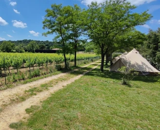 Camping Carrefour de l'Ardèche - 3*, Camping 3* à Saint Remèze (Ardèche) - Location Chalet pour 2 personnes - Photo N°2