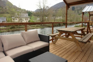 Camping des Gaves 4*, Camping 4* à Laruns (Pyrénées Atlantiques) - Location Cabane pour 5 personnes - Photo N°4