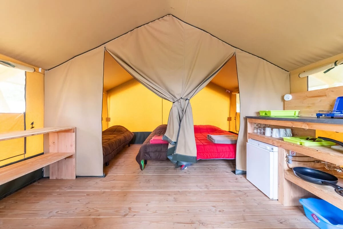 Bivouac nature , Camping 3* à Saint Jean du Gard (Gard) - Location Tente équipée pour 5 personnes - Photo N°5