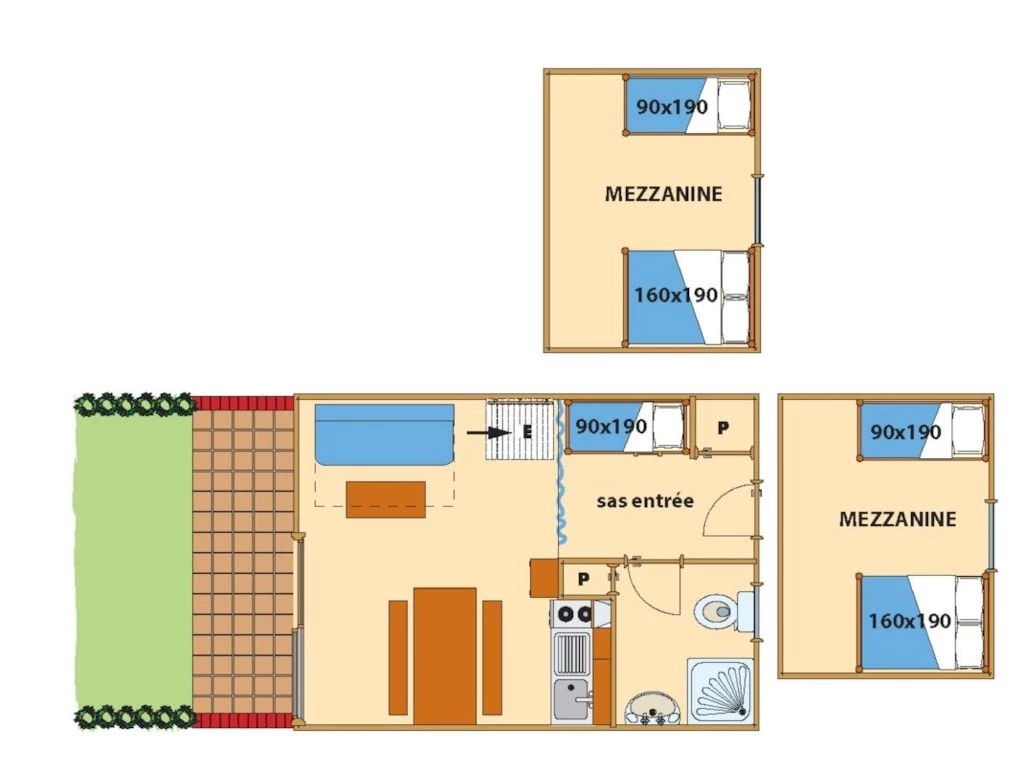 Camping Le Bel Air - 5*, Camping 5* à L'Île d'Olonne (Vendée) - Location Appartement pour 7 personnes - Photo N°8