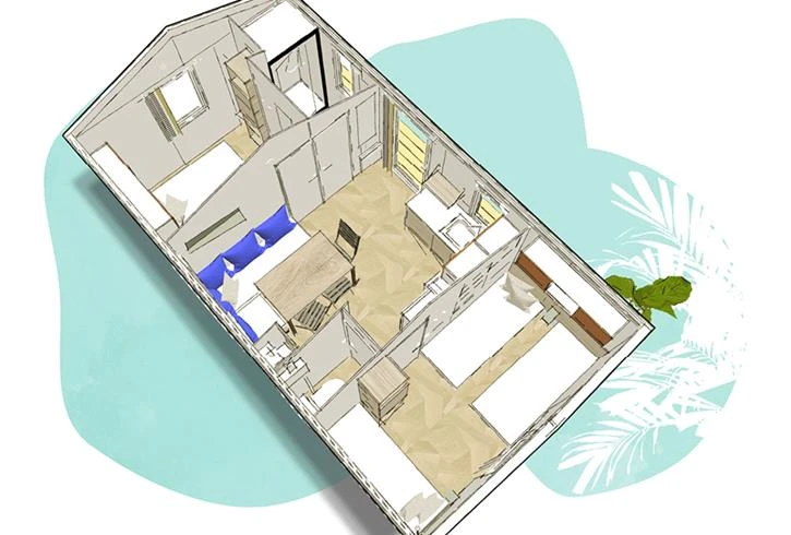Camping Sun Océan 3*, Camping 3* à Talmont Saint Hilaire (Vendée) - Location Mobil Home pour 5 personnes - Photo N°7