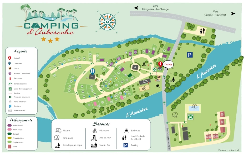Camping d'Auberoche 3* , Camping 3* à Bassillac et Auberoche (Dordogne) - Location Tente équipée pour 4 personnes - Photo N°9