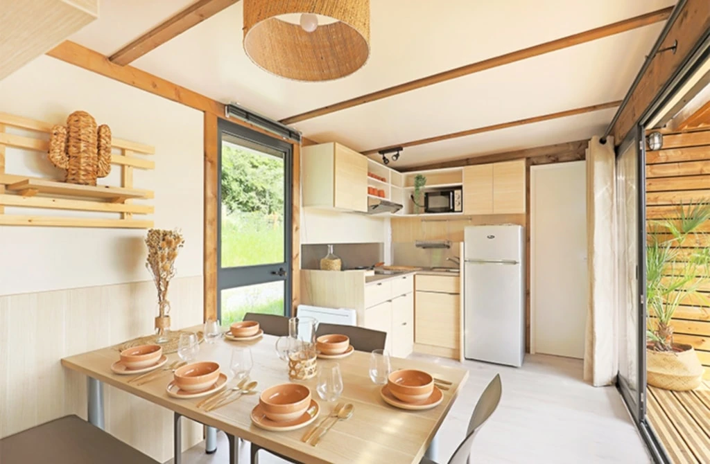 Gaia Ecolodge - 3*, Camping 3* à Douville (Dordogne) - Location Chalet pour 4 personnes - Photo N°3