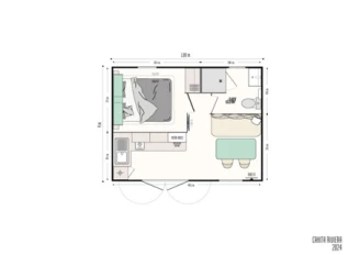 Camping Le Pinada - 3*, Camping 3* à Fabrezan (Aude) - Location Mobil Home pour 4 personnes - Photo N°4