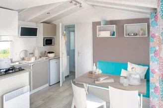 Camping des Neiges - 3*, Camping 3* à Aigueblanche (Savoie) - Location Mobil Home pour 4 personnes - Photo N°3