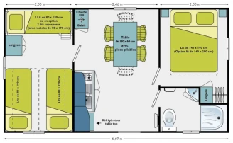 Camping le Devançon 3*, Camping 3* à Peynier (Bouches du Rhône) - Location Mobil Home pour 5 personnes - Photo N°2