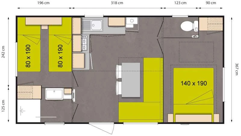 , Camping à Saint Augustin (Charente Maritime) - Location Mobil Home pour 4 personnes - Photo N°6