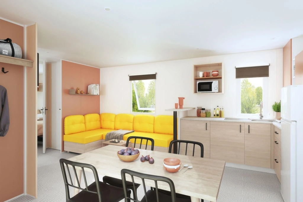 Camping des Neiges - 3*, Camping 3* à Aigueblanche (Savoie) - Location Mobil Home pour 7 personnes - Photo N°3