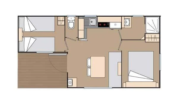 Camping le Devançon 3*, Camping 3* à Peynier (Bouches du Rhône) - Location Mobil Home pour 4 personnes - Photo N°5