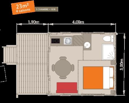 Lodges de Blois-Chambord 3*, Camping 3* à Mont près Chambord (Loir et Cher) - Location Tente équipée pour 2 personnes - Photo N°8