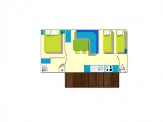 Camping Les Alouettes 4*, Camping 4* à Bretignolles sur Mer (Vendée) - Location Mobil Home pour 5 personnes - Photo N°10