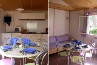 Camping Côté Ô La Palmyre 4*, Camping 4* à Les Mathes (Charente Maritime) - Location Chalet pour 4 personnes - Photo N°2