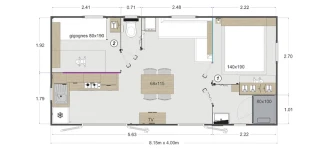 Camping L'Arbre d'Or 4*, Camping 4* à Parentis en Born (Landes) - Location Mobil Home pour 6 personnes - Photo N°3