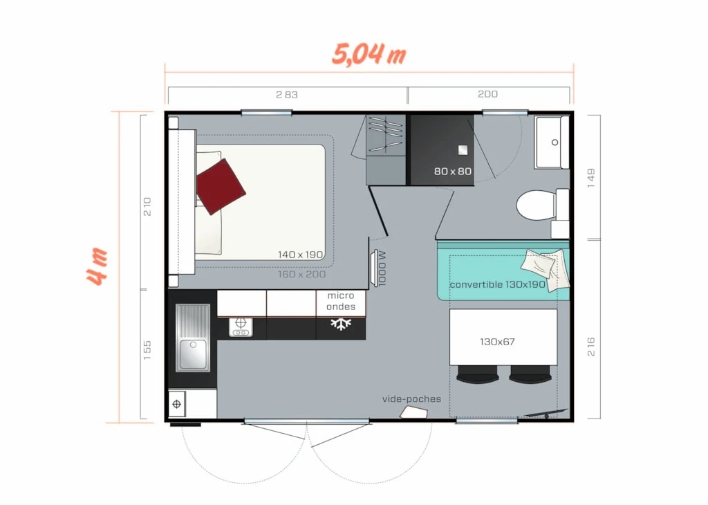 Le Pascalounet 2*, Camping 3* à Martigues (Bouches du Rhône) - Location Mobil Home pour 2 personnes - Photo N°2