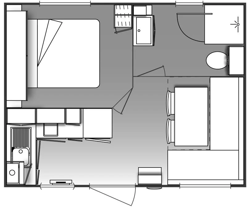 Le Pascalounet 2*, Camping 3* à Martigues (Bouches du Rhône) - Location Mobil Home pour 2 personnes - Photo N°2