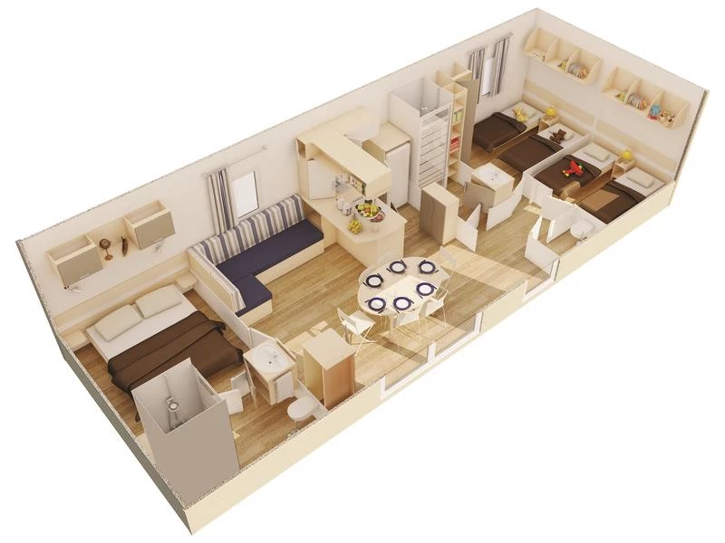 Nantes Camping 5*, Camping 5* à Nantes (Loire Atlantique) - Location Mobil Home pour 6 personnes - Photo N°7