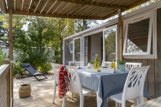 Camping Blue Bayou 5* - Plage - Ze collection, Camping 5* à Vendres Plage (Hérault) - Location Mobil Home pour 4 personnes - Photo N°1
