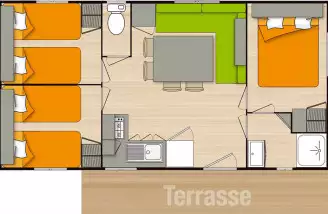 , Camping à L'Houmeau (Charente Maritime) - Location Mobil Home pour 8 personnes - Photo N°1