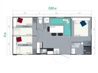 Camping de l'Océan 3*, Camping 3* à Châtelaillon Plage (Charente Maritime) - Location Mobil Home pour 6 personnes - Photo N°7