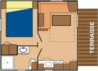 Camping Kerleyou 3*, Camping 3* à Douarnenez (Finistère) - Location Mobil Home pour 3 personnes - Photo N°4