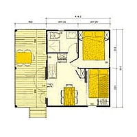 Camping des Sources 3*, Camping 3* à Saint Jean du Gard (Gard) - Location Chalet pour 5 personnes - Photo N°3
