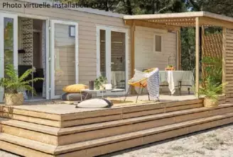 Camping Le Bontemps 4*, Camping 4* à Vernioz (Isère) - Location Mobil Home pour 4 personnes - Photo N°1