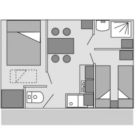 Camping Les Peupliers 3*, Camping 3* à Pouldreuzic (Finistère) - Location Mobil Home pour 4 personnes - Photo N°23