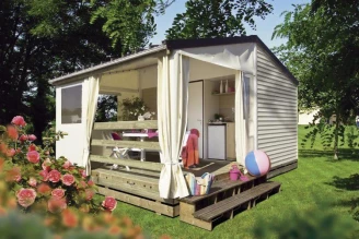 Camping Les Portes de l'Anjou 3*, Camping 3* à Durtal (Maine et Loire) - Location Mobil Home pour 5 personnes - Photo N°1