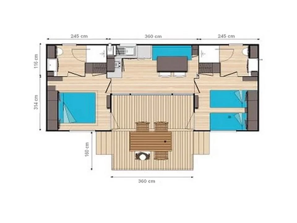 Camping Le Grand'R 4*, Camping 4* à La Faute sur Mer (Vendée) - Location Mobil Home pour 4 personnes - Photo N°7