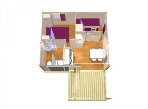 Camping des Sources 3*, Camping 3* à Saint Jean du Gard (Gard) - Location Chalet pour 4 personnes - Photo N°10