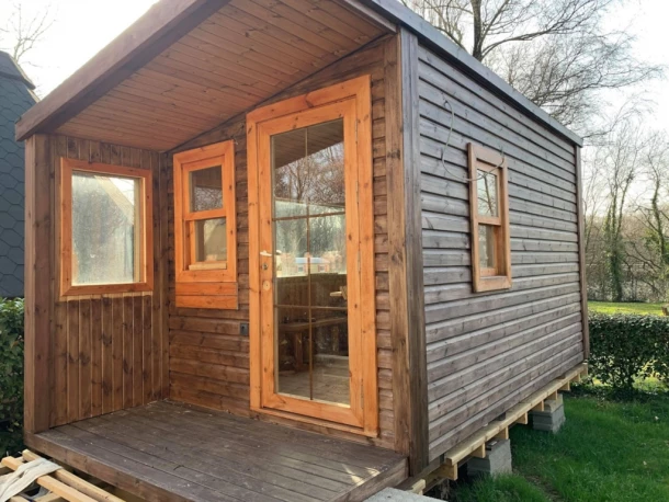 Camping L'Étang du Pays Blanc 3*, Camping 3* à Guérande (Loire Atlantique) - Location Cabane pour 2 personnes - Photo N°1