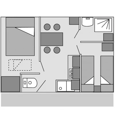 Camping Les Peupliers 3*, Camping 3* à Pouldreuzic (Finistère) - Location Mobil Home pour 4 personnes - Photo N°10