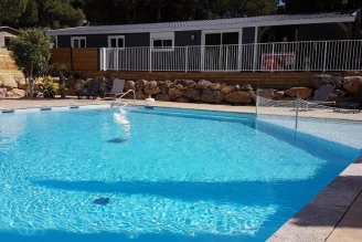 Camping Figurotta 3*, Camping 3* à Bizanet (Aude) - Location Mobil Home pour 4 personnes - Photo N°2