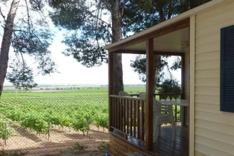 Camping Le Bois de Pins 3*, Camping 3* à Salses le Château (Pyrénées Orientales) - Location Mobil Home pour 4 personnes - Photo N°12