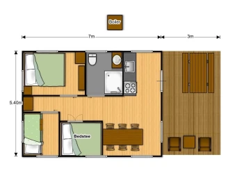 Camping Campilô 4*, Camping 4* à Aubigny (Vendée) - Location Tente équipée pour 6 personnes - Photo N°4