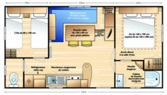 Camping Le Valenty 3*, Camping 3* à Soturac (Lot) - Location Mobil Home pour 6 personnes - Photo N°4