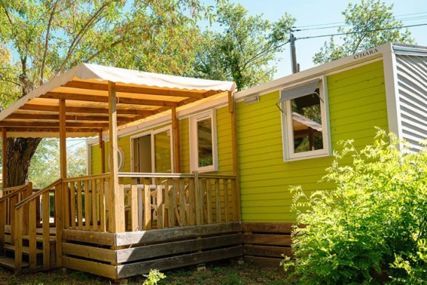 Camping Aloha Plage 4*, Camping 4* à Sampzon (Ardèche) - Location Mobil Home pour 6 personnes - Photo N°1