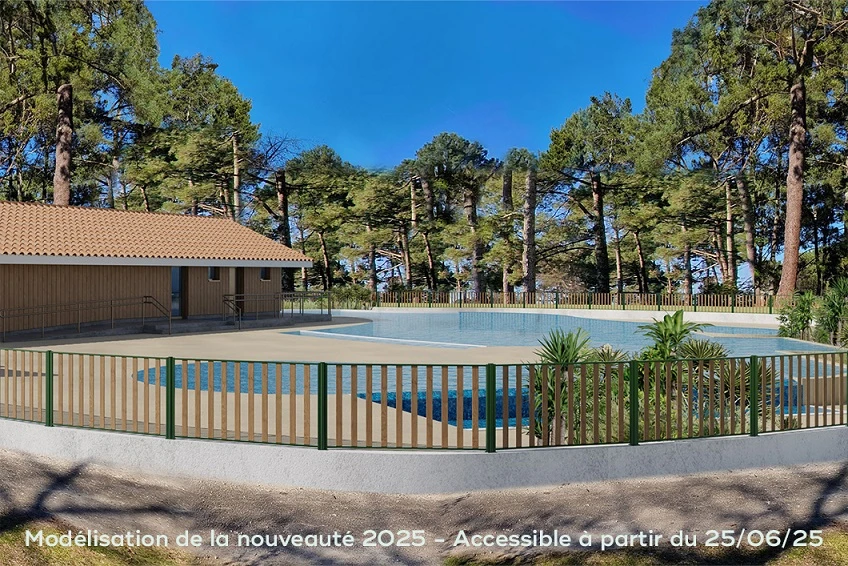 Camping Navarrosse-Plage 4* - Ze collection, Camping 4* à Biscarrosse Lac (Landes) - Location Mobil Home pour 5 personnes - Photo N°5