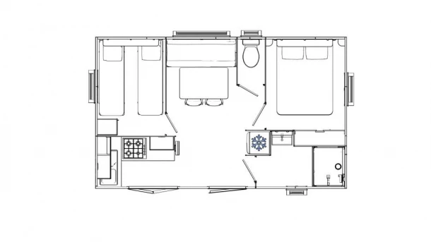 Camping l'Escale du Perthuis 4*, Camping 4* à La Tranche sur Mer (Vendée) - Location Mobil Home pour 6 personnes - Photo N°3