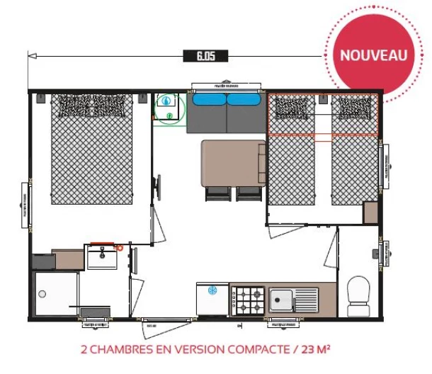 Camping Sun Océan 3*, Camping 3* à Talmont Saint Hilaire (Vendée) - Location Mobil Home pour 4 personnes - Photo N°13