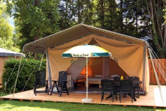 Camping Belledonne 4*, Camping 4* à Le Bourg d'Oisans (Isère) - Location Tente équipée pour 6 personnes - Photo N°1