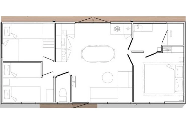 Camping de Lanven 3*, Camping 3* à Plomeur (Finistère) - Location Mobil Home pour 6 personnes - Photo N°25