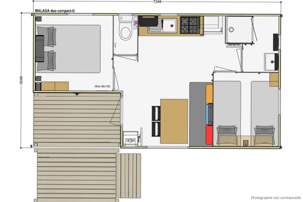Camping Les Gros Joncs 5*, Camping 5* à Saint Georges d'Oléron (Charente Maritime) - Location Mobil Home pour 4 personnes - Photo N°8