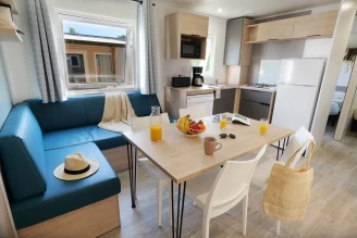 Camping du Vieux Moulin 3*, Camping 3* à Vensac (Gironde) - Location Mobil Home pour 8 personnes - Photo N°4